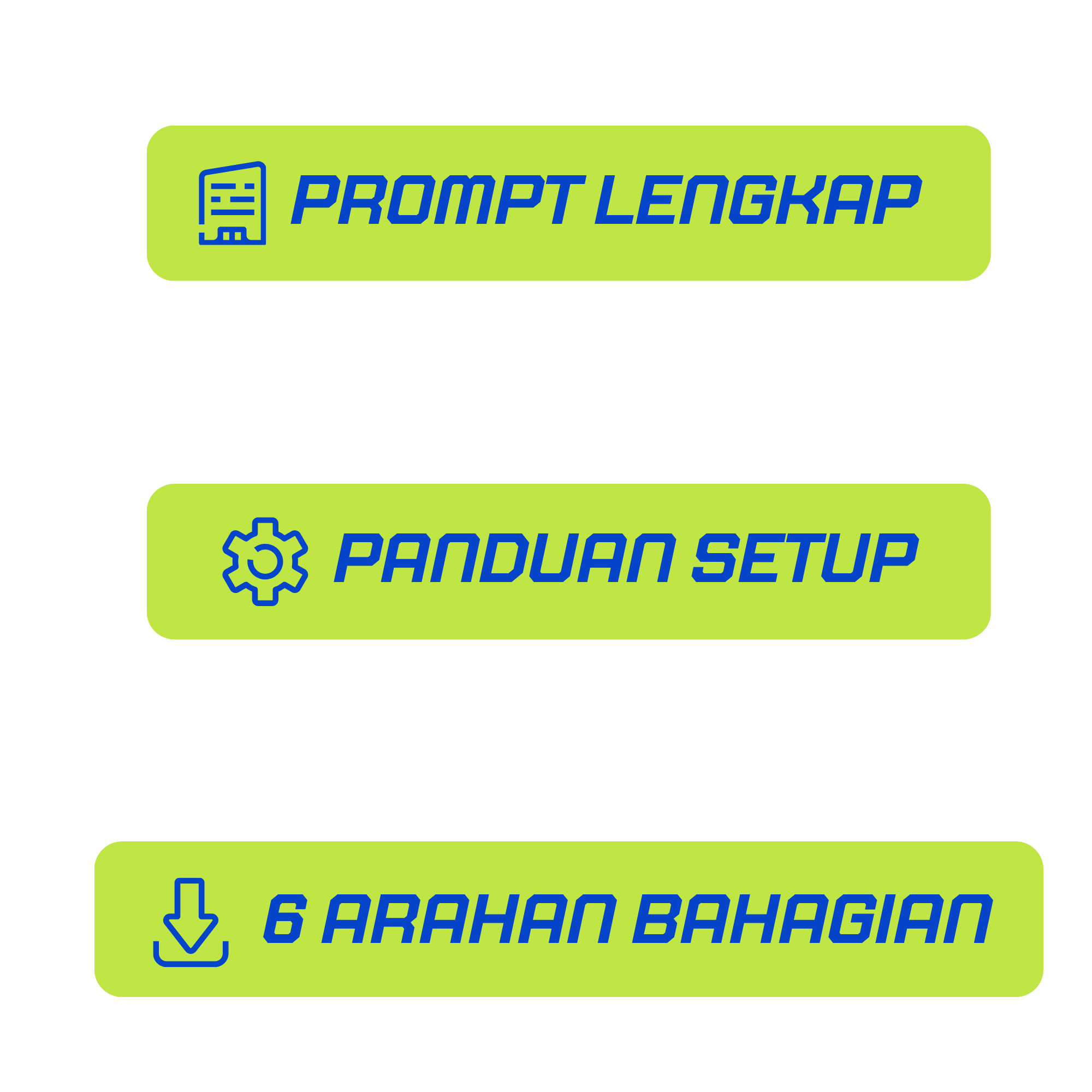Prompt lengkap, panduan setup dan enam arahan bahagian
